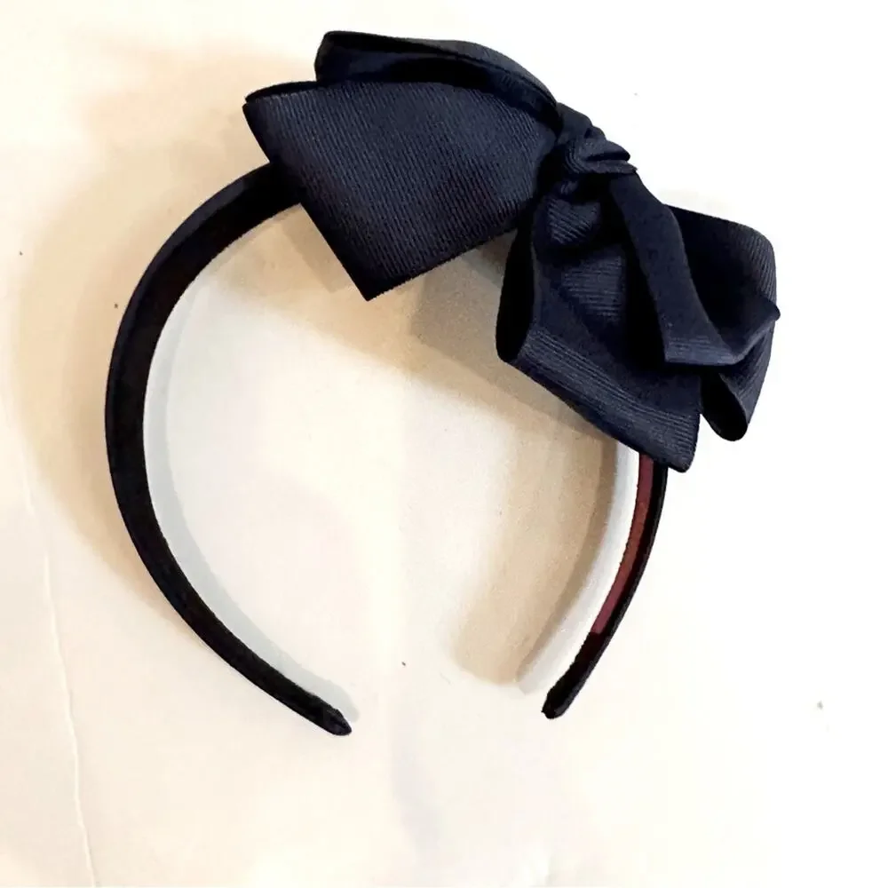 Cara New York NY Bow headband Navy Blue Set of 2 Hair Accessory Preppy